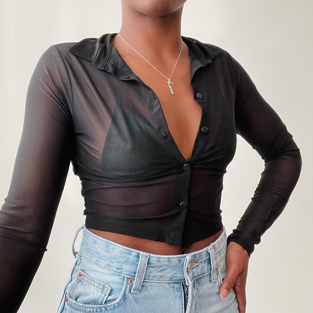 ASOS Mesh Button Down